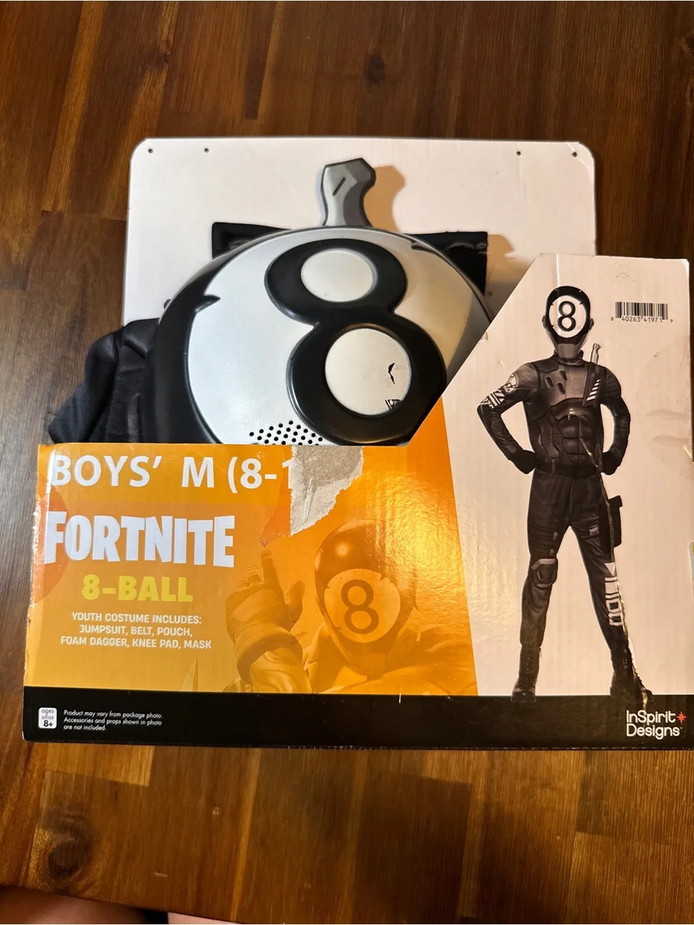 ❌SOLD❌ Fortnite 8-Ball Boys Halloween Costume Size Medium 8–10